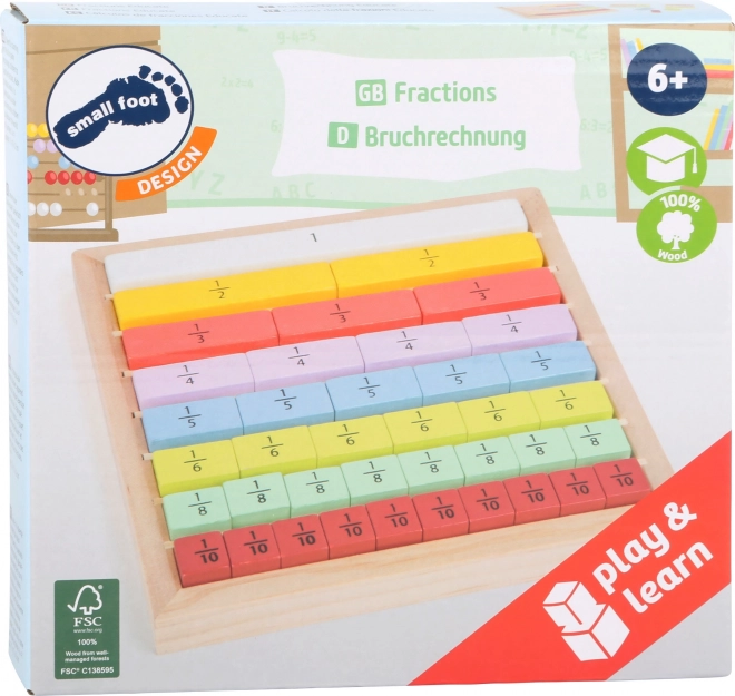 Majhna noga Educativna tabla barvni ulomki