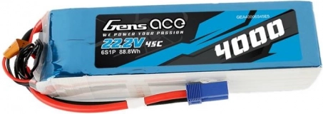 LiPo baterija Gens Ace 22,2 V 4000 mAh 45C 6S s priključkom EC5