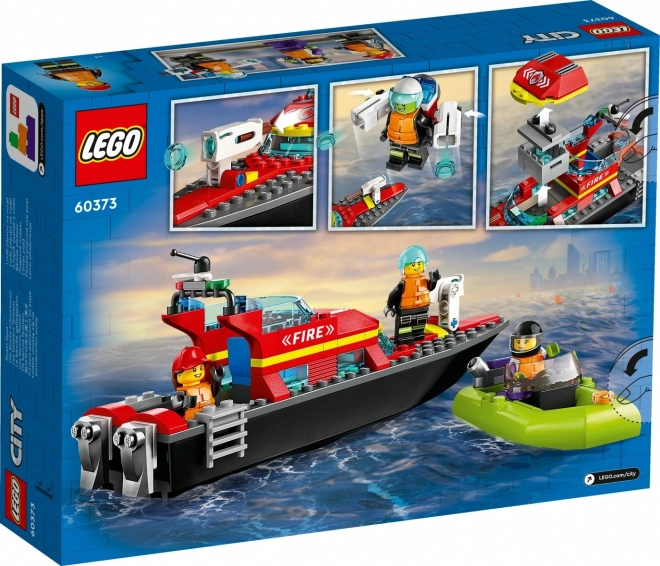 LEGO® City 60373 Gasilska reševalna ladja in čoln
