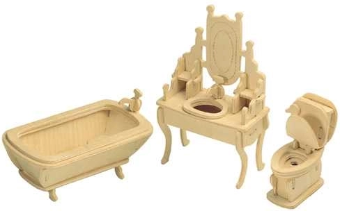 WOODCRAFT lesene 3D sestavljanke kopalnica