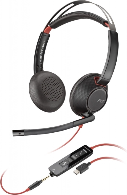Slušalke Poly Blackwire 5220 USB‑C s 3,5 mm priključkom in adapterjem USB‑C/A