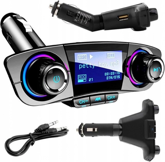 FM oddajnik Bluetooth USB 5.0 večfunkcijski 8v1