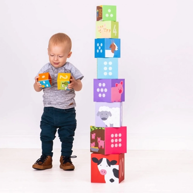 Bigjigs Toys Didaktične kocke farma