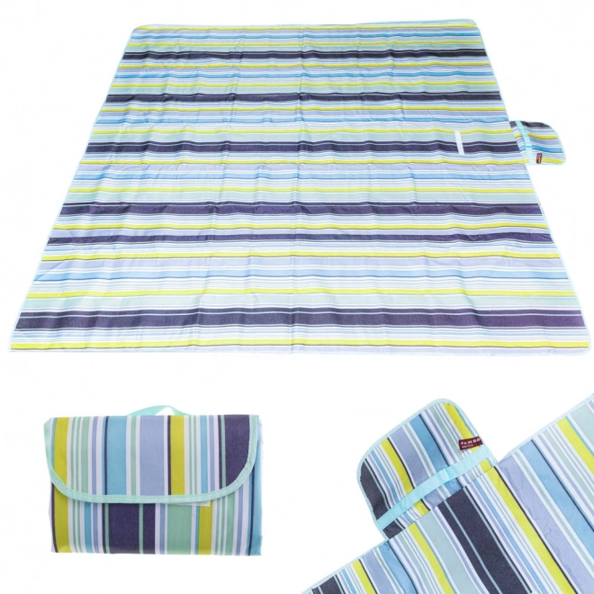 Plaža Piknik Odeja 200x200cm Modra