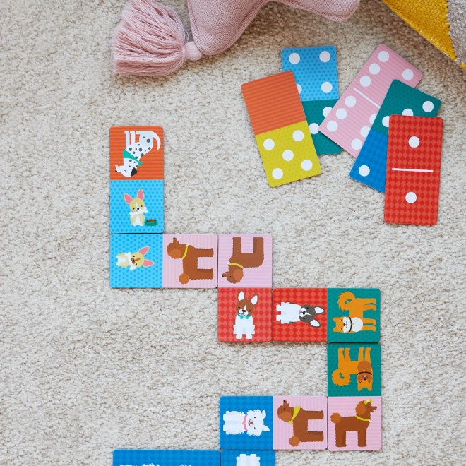 Petit Collage Domino 2v1 kužki/števila