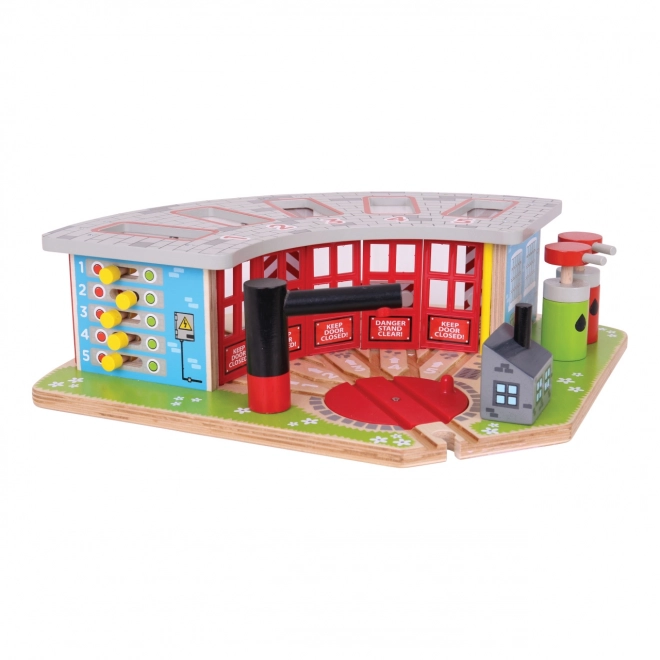 Bigjigs Rail Ekskluzivna garaža za 5 vlakcev
