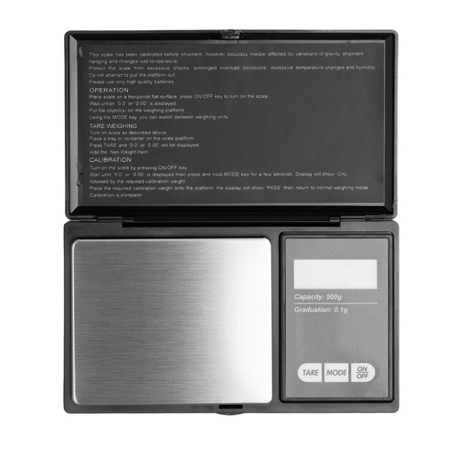 Žepni digitalni tehtnica s natančnostjo 0,1 g in kapaciteto 500 g
