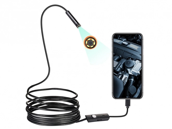 Endoskopska inšpekcijska kamera za android pc usb 5m led