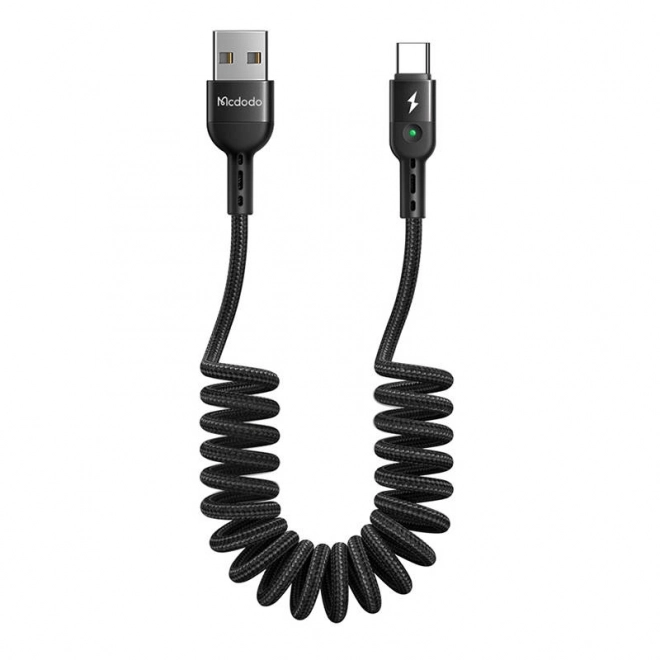 Vzmetni kabel USB na USB-C Mcdodo Omega CA-6420 1,8 m (črn)