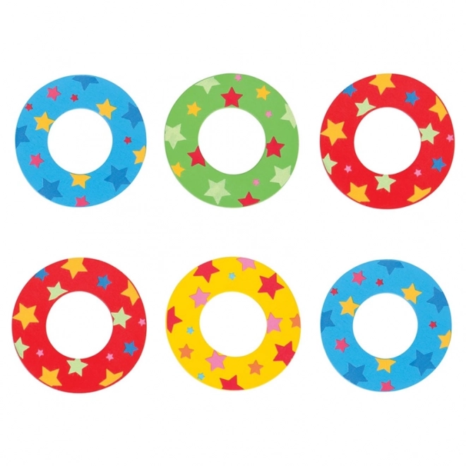Bigjigs Toys Lesena črka z zvezdami - O