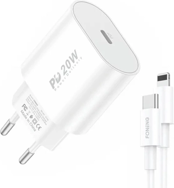 Hitri polnilec Foneng USB‑C PD 20 W