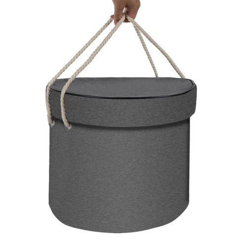 Siv koš za igrače s podlogo