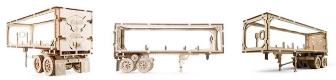 Ugears 3D sestavljanka - Priklopnik za težki tovornjak VM 03 - 138 delov