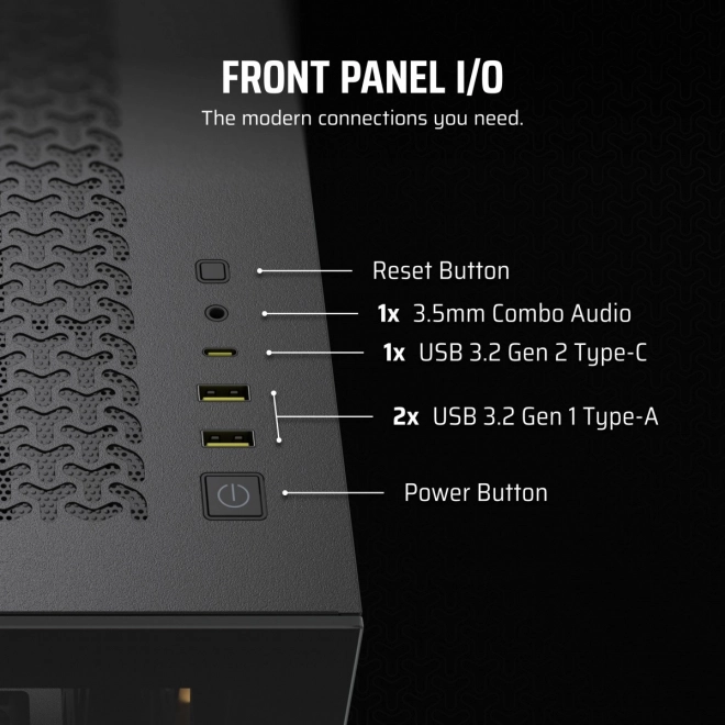 Ohišje računalnika Mid-Tower 3500X ICUE LINK RGB TG črna