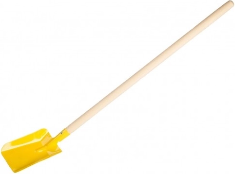 Otroška lopata z lesenim ročajem 80 cm – rumena