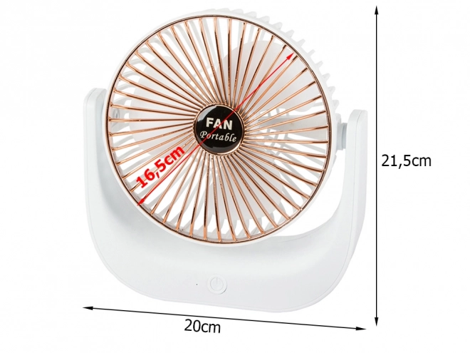 Brezžični namizni ventilator – Belo-roza