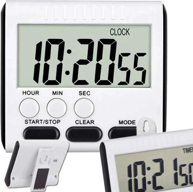 Digitalna kuhinjska minutka z magnetom in velikim LCD-zaslonom