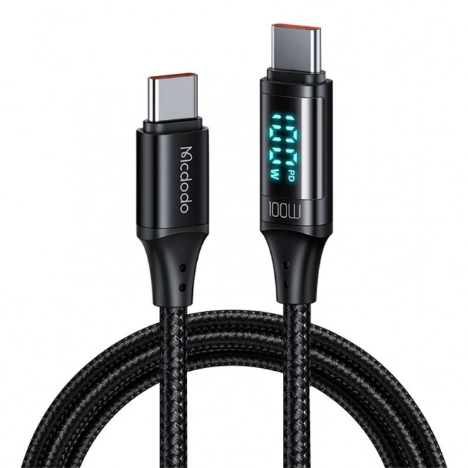 Kabel Mcdodo CA-1100 USB-C na USB-C, 100 W, 1,2 m (črna)