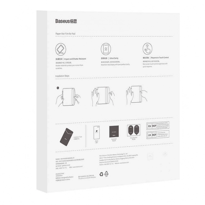 Zaščitno kaljeno steklo Baseus za iPad 10,2"/Air3 10,5"