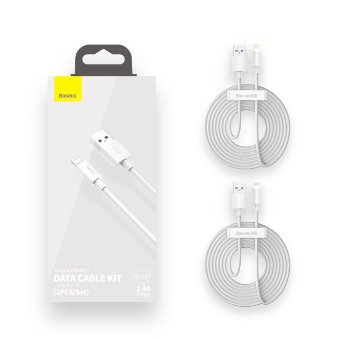 Set podatkovnih kablov USB na Lightning Baseus Simple Wisdom