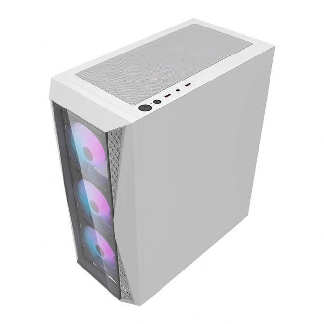 Računalniško ohišje Darkflash DK352 Plus s 4 ventilatorji (črno-bela)