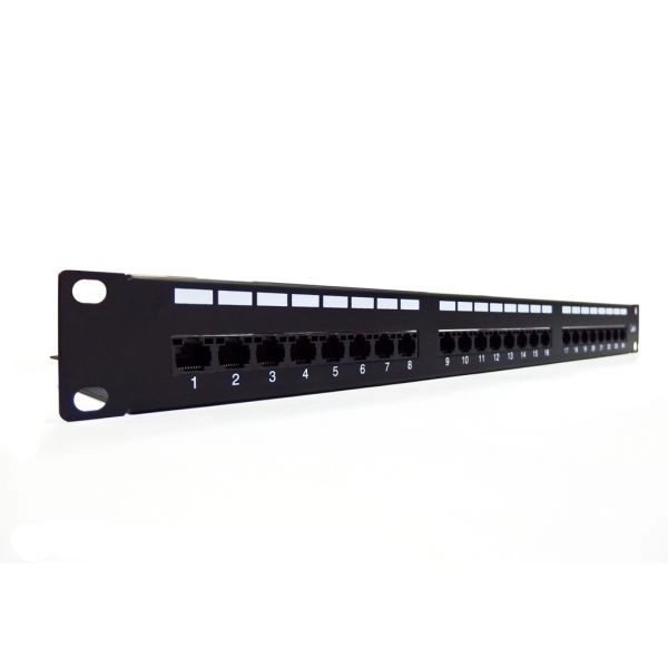 Patch panel 19" s 24 vhodi, kategorija 6, tip U/UTP