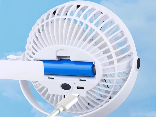 Namizni ventilator z LED lučko in sponko