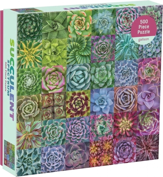 puzzle barviti sukulenti 500 koščkov GALISON