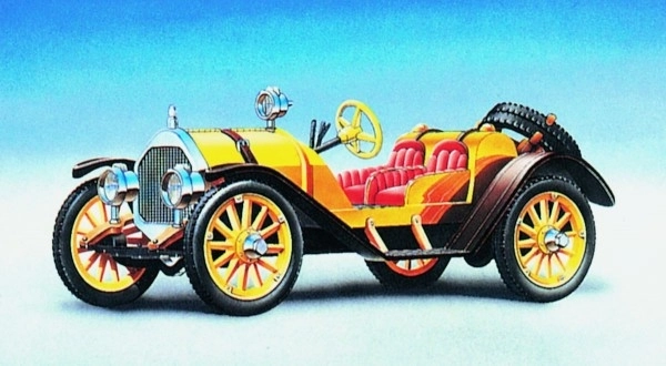 Model Mercer Raceabout 1912 12,5x5,5cm v škatli 25x14,5x4,5cm