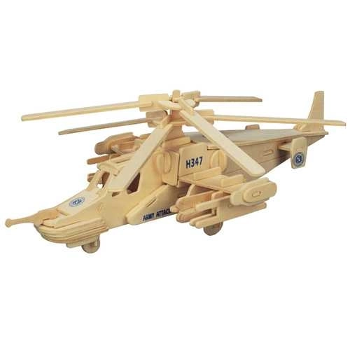 Lesena 3D sestavljanka Helikopter
