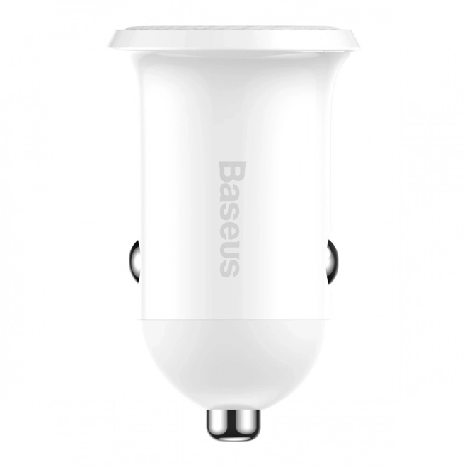 Avtopolnilnik 2x USB Baseus, 4,8A, bela
