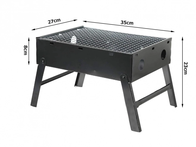 Prenosni zložljivi žar na oglje za kampiranje in BBQ