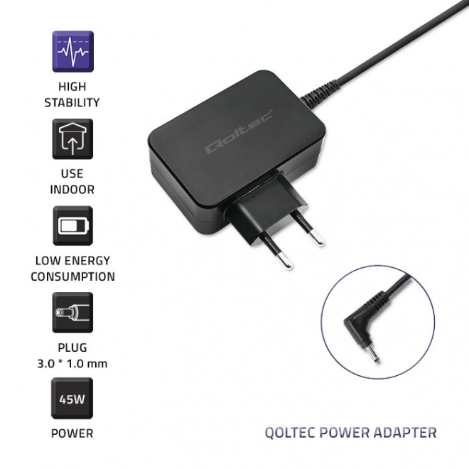 Polnilec Qoltec za prenosnike Asus 45W