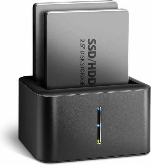 Mini priklopna postaja Axagon za 2x 2,5" SATA SSD/HDD s funkcijo kloniranja