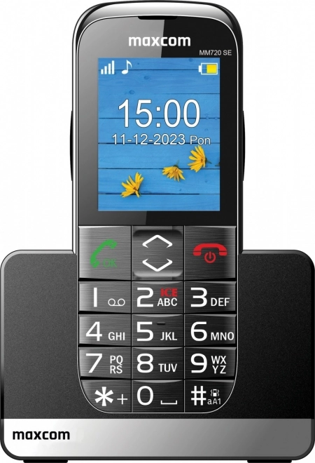Mobilni telefon Maxcom z enostavnim upravljanjem in funkcijo SOS