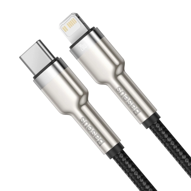 Baseus USB-C na Lightning kabel Cafule 20W, 2m črn