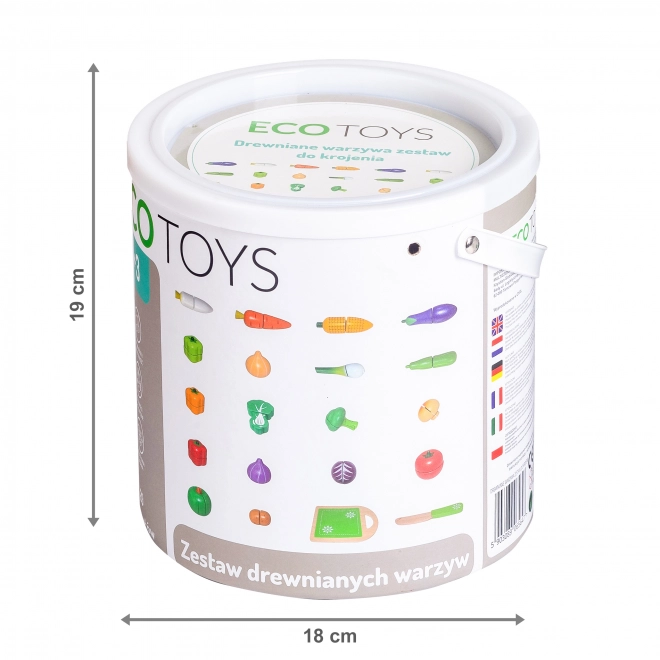 Lesen zelenjava za rezanje 20 kosov Ecotoys