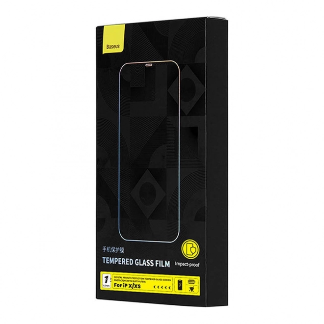 Baseus Crystal zasebnost zaščitno steklo za iPhone X/XS