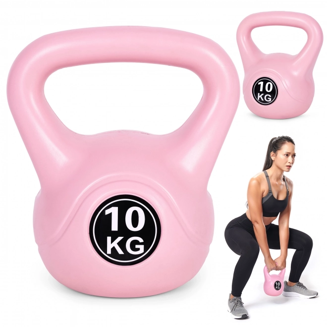 Kettlebell za vadbo roza - 10 kg