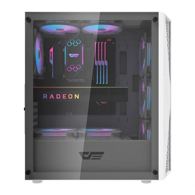 Računalniško ohišje Darkflash DK352 Plus s 4 ventilatorji (črno-bela)