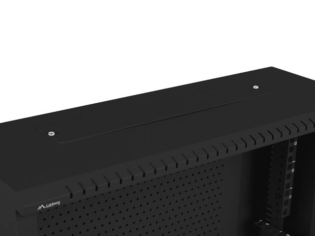Stenska regalna omara za opremo 48 cm 4U+3U 540x200 nizkoprofilna črna