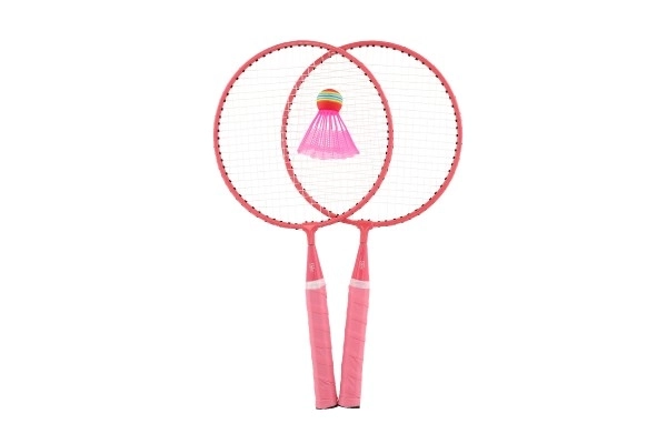 Badminton set otroški kovin/plastika 2 loparji + 3 žogice 2 barvi v mrežici 23x45x6cm
