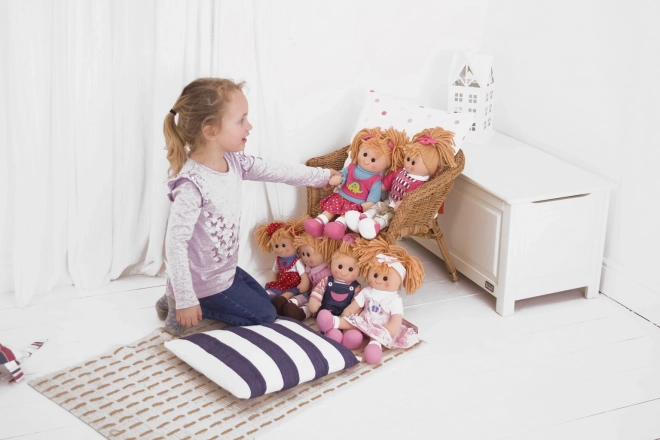 Bigjigs Toys Turkizne oblekce s puloverjem za punčko 38 cm