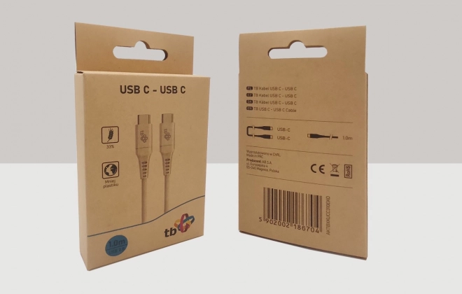Ekološki USB-C na USB-C kabel 1m