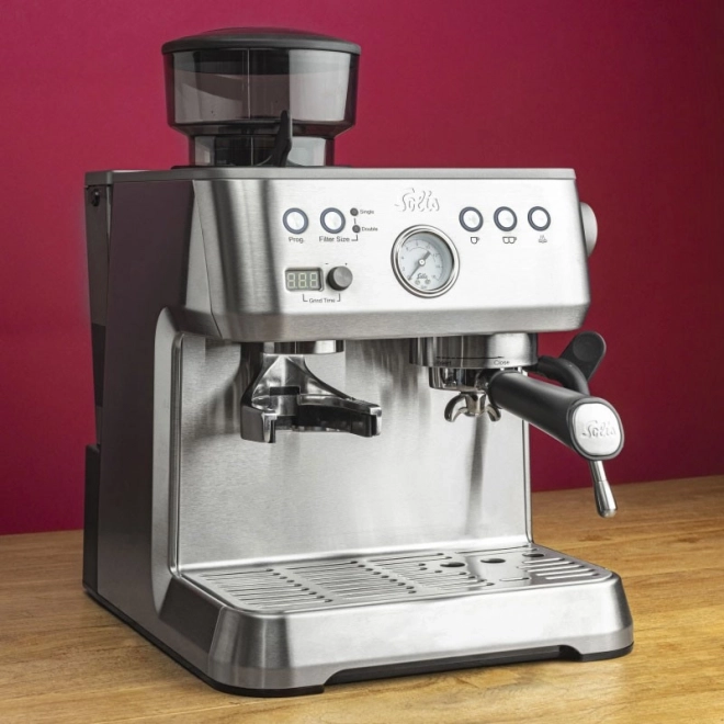 Espresso kavni aparat Solis Grind & Infuse Perfetta srebrn