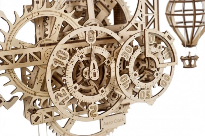 Ugears 3D lesena mehanska sestavljanka Stenske ure Aero