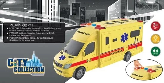 Reševalno vozilo na vztrajnik z svetlobnimi in zvočnimi učinki