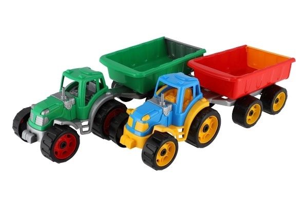 Traktor s prikolico plast 53cm brez pogona v mreži