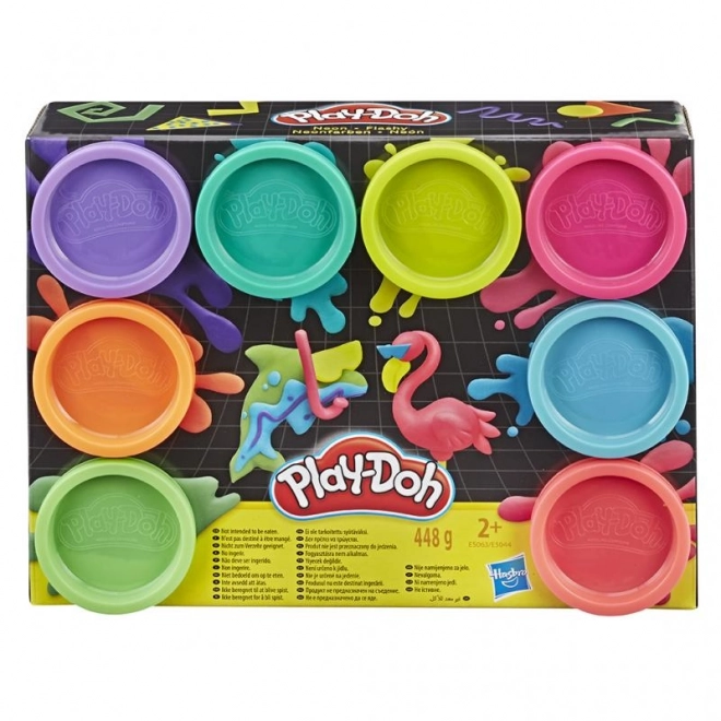 Play-doh Set 8 kosi lončki neonskih barv
