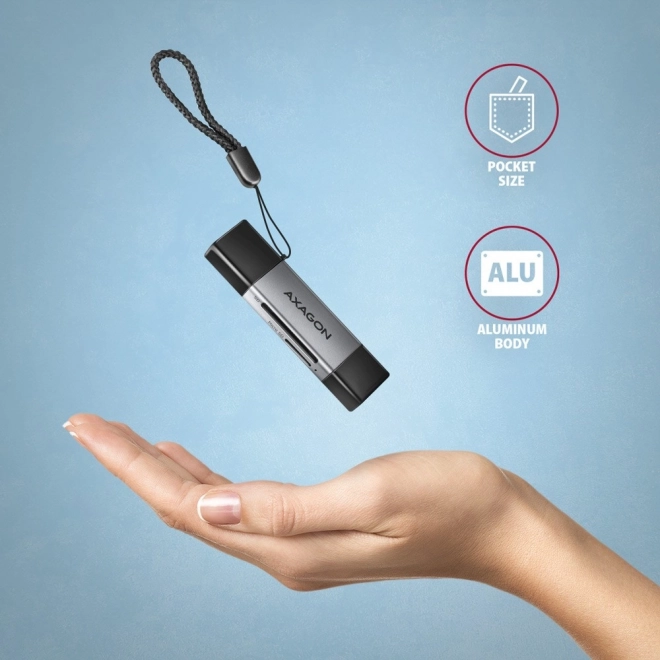 Zunanja čitalka kartic CRE-DAC USB3.2 Gen 1 Type-C + Type-A SD/microSD